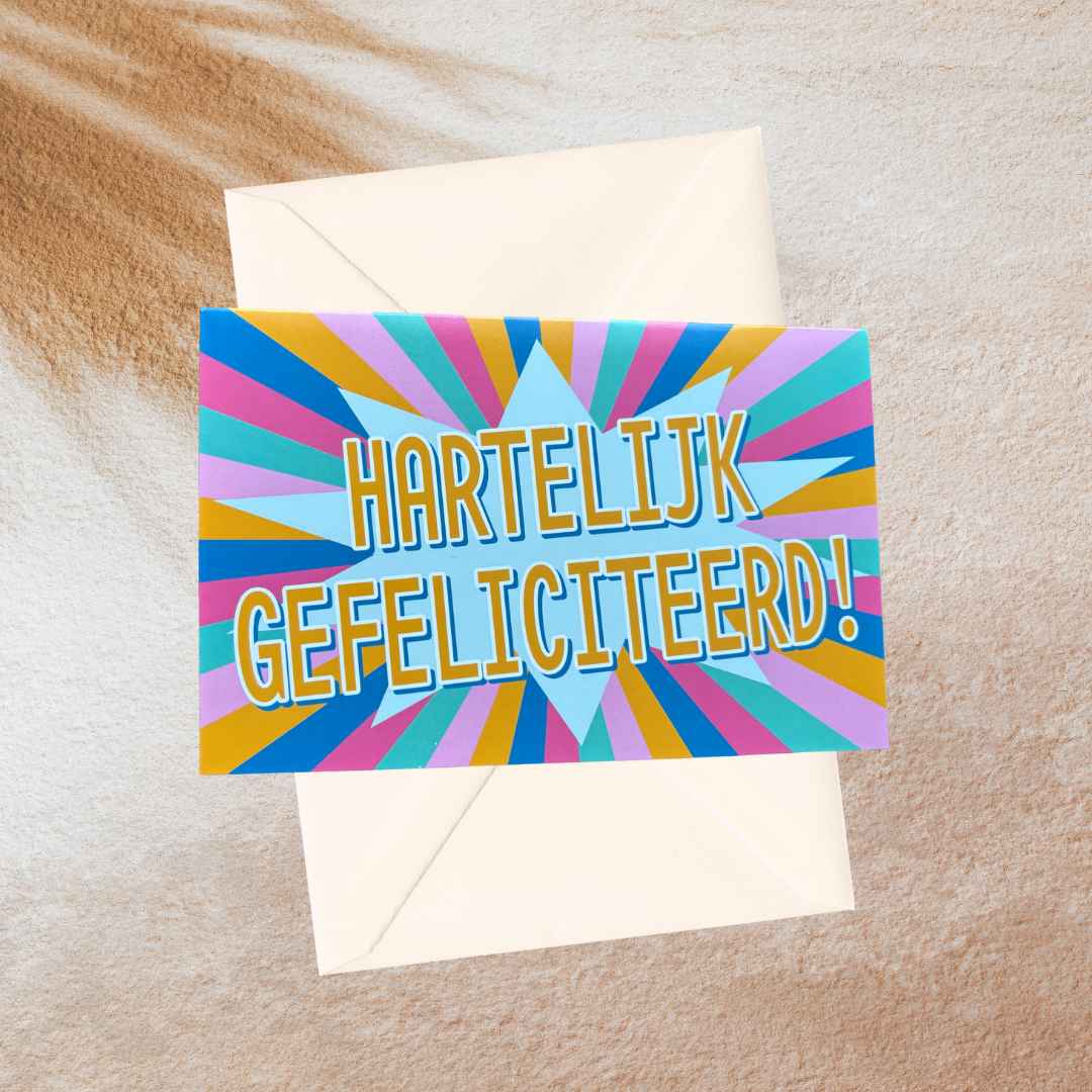 Dushi happy birthday on Arubaa Verras met een verjaardagskaart op Aruba